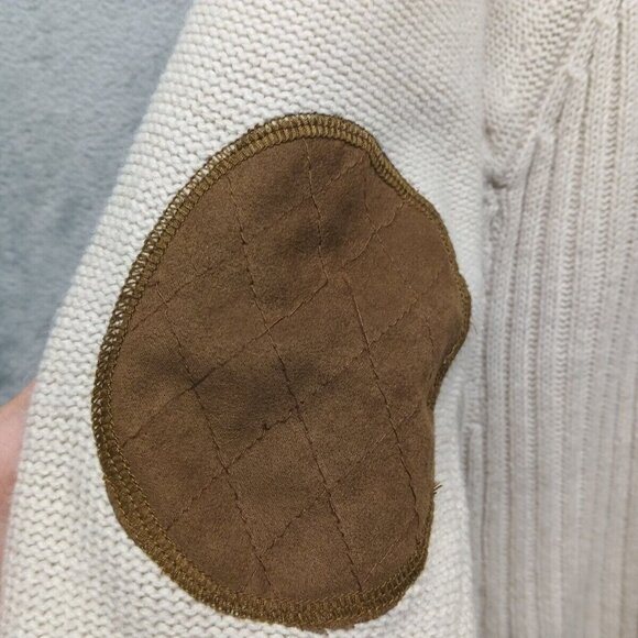 RDI Cardigan Sweater SMALL(4-6)Women Pullover Fall Solid Ivory Knit Cotton Blend - Picture 9 of 15